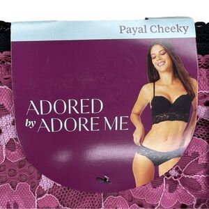 NEW 3X ADORE ME PINK BLACK SET OF 2 PAYAL CHEEKY  PLUS GOFT NWT LINGERIE